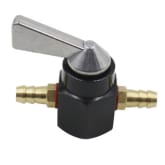 2X CNC Alloy 6mm 1/4'' Gas Petrol Fuel Tap Inline Petcock Tank Valve Switch For Pit Dirt Motor Bike Motorcycle ATV Quad