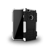 Moonmini For Apple iPhone 6 / 6S 4.7 inch Hybrid Combo Body Armor High Impact Shockproof Case Cover Defender with Kickstand - White