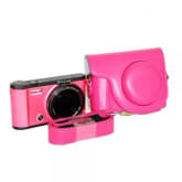 Leather Camera Case for Casio ZR3500 Pink