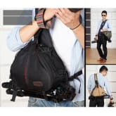 Caden K1 Waterproof Fashion Casual DSLR Camera Bag Case Messenger Shoulder Bag for Canon Nikon Sony Black