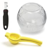 Norpro Lemon / Lime Juicer Kit Including Lemon Juicer, Grip Ez Zester and Fruit/ Vegetable Keeper