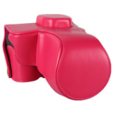 RED Leather Camera Case Bag Cover For Sony A7R A7