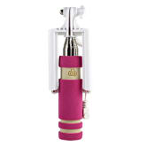 Portable Extendable Foldable Wired Cable Selfie Stick Monopod (Pink)