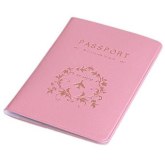 Lalang LALANG Fashion New Passport Holder Travel Passport Cover Card Case Pink