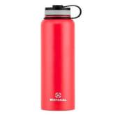 Winterial 40 oz Stainless Steel Insulated Double Walled Wide Mouth HOT & COLD Premium Water Bottle(Red)