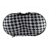 Portable travel underwear bra storage box underwear storage bag bra admission package against pressure stereotypes underwear package(Black&White Lattice)