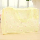 Oem Floral Print Transparent Waterproof Cosmetic Bag (Yellow)