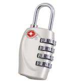 4-Dial TSA Combination Padlock Luggage Suitcase Bag Travel Security Lock (Sliver)