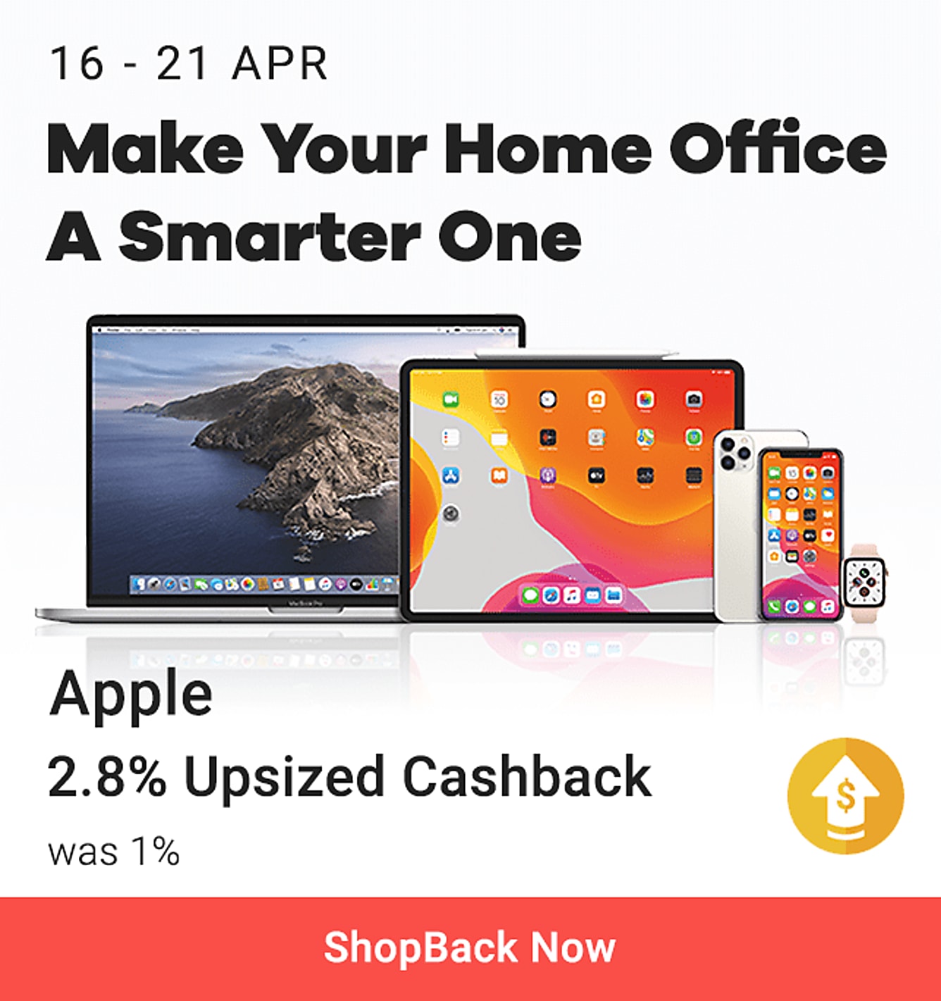 apple 3% upsized cashback was 1%