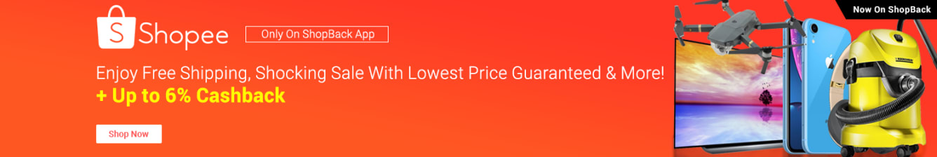 Shopee 11.11 Big Sale Up to 6% Cashback ShopBack November 2018